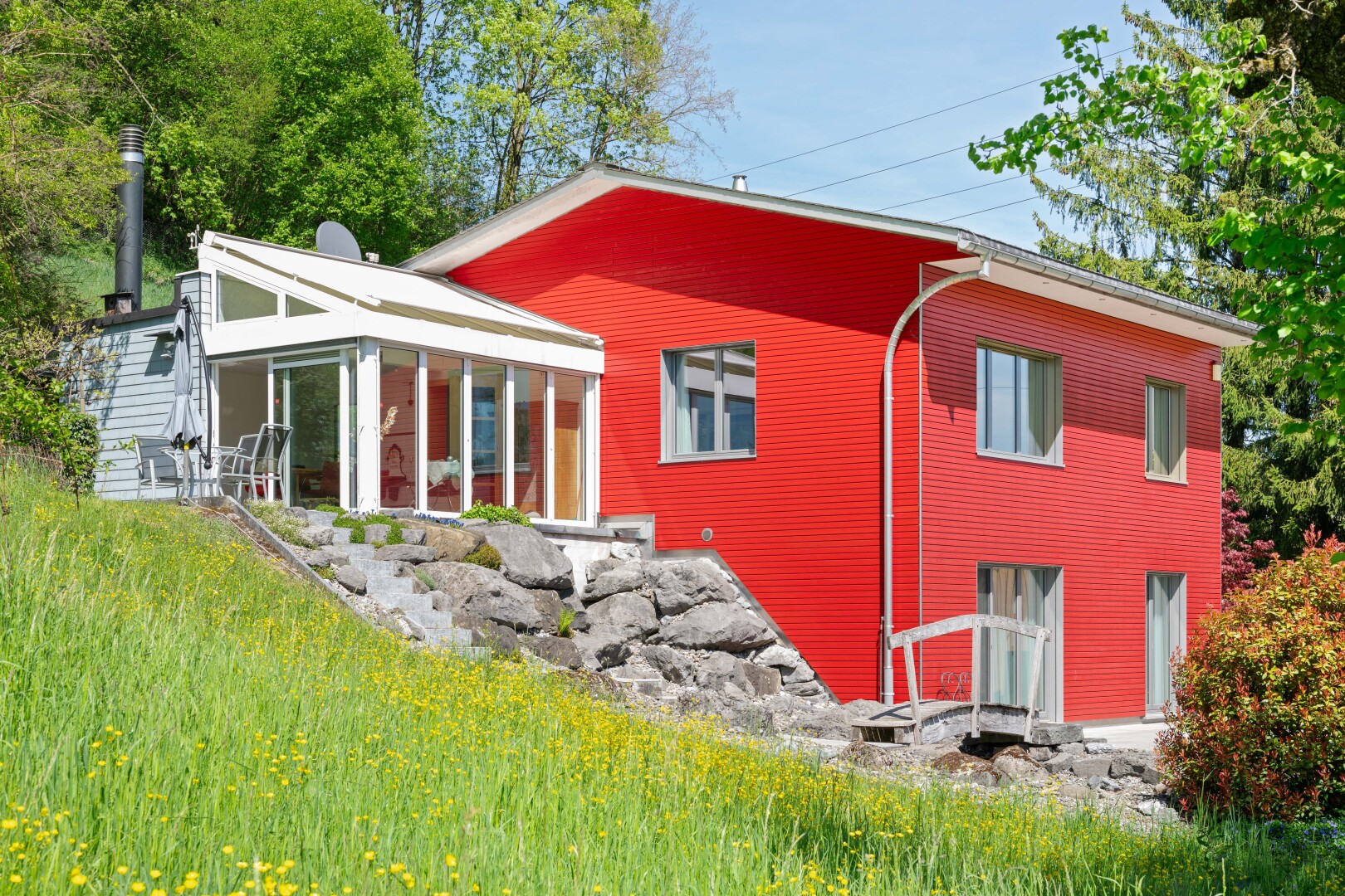 view of property featuring a sunroom