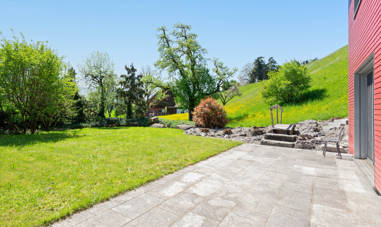 garden featuring a yard and a patio