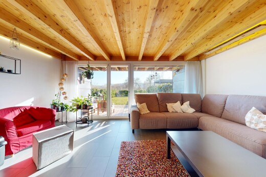 wohnzimmer mit gipskartonwand, drywall, day time, natürliches licht, und natural light