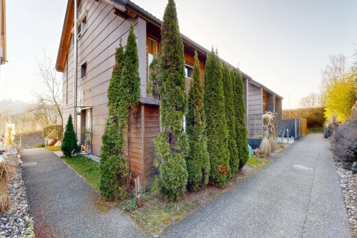 außenansicht mit horizontale verkleidung