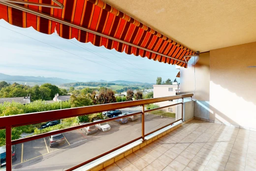 balkon mit balkon, parking lot view, parkplatzblick, und view focus