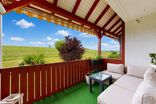 patio / terrace with a view of countryside