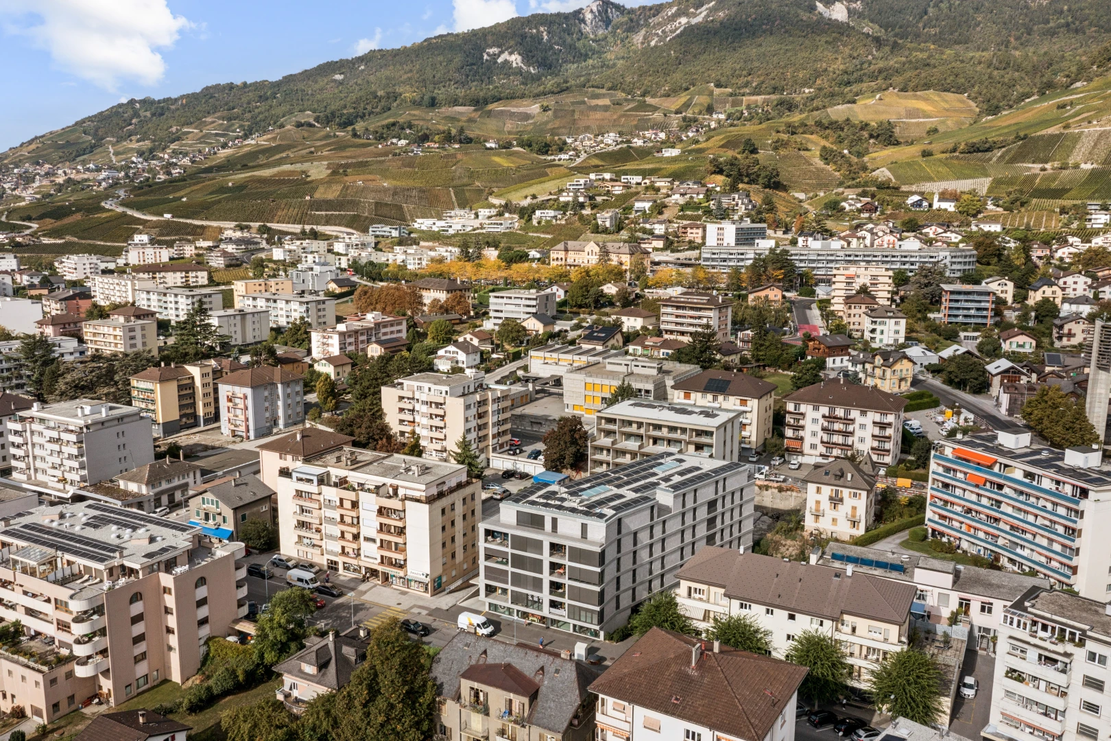 vue sur la montagne avec mountain view, vue sur la montagne, aerial view, et day time