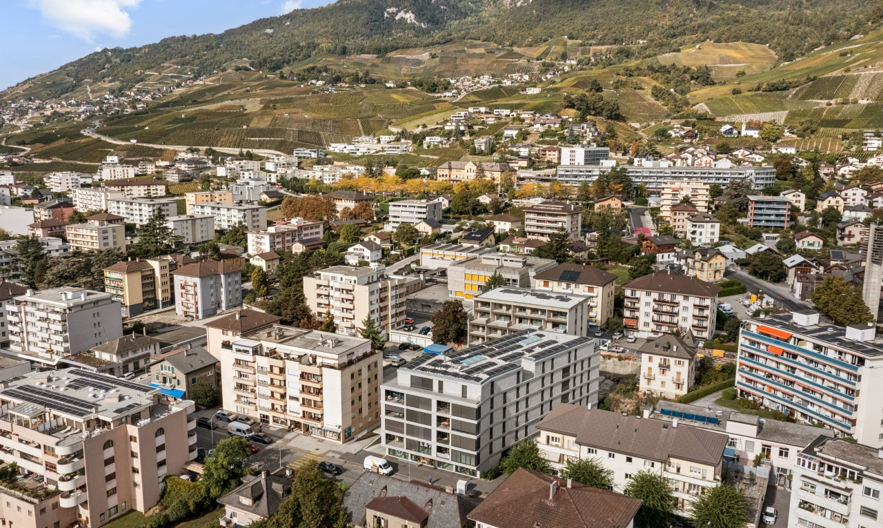 vue sur la montagne avec mountain view, vue sur la montagne, aerial view, et day time