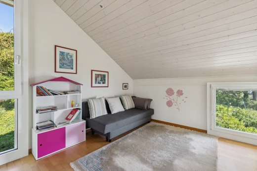 salon avec vaulted ceiling, plafond voûté, inside property, wood ceiling, et plafond en bois
