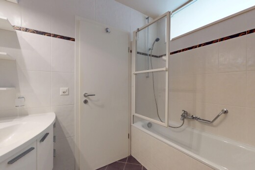 bad mit natural light, natürliches licht, tile wall, fliesenwand, und kombiniertes bad / dusche