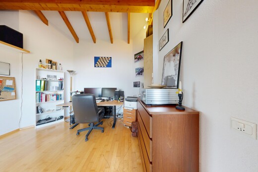 büro mit balkendecke, beamed ceiling, high end ceiling, gipskartonwand, und drywall