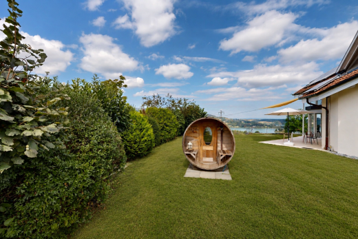 garten mit rasen, from property, day time, view focus, und terrasse