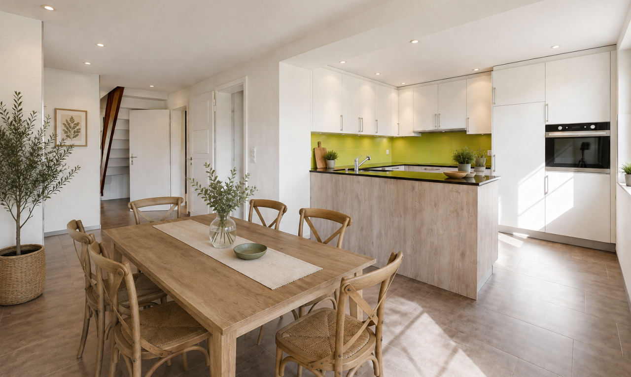 esszimmer mit einbauleuchten, drywall, gipskartonwand, inside property, und waschbecken