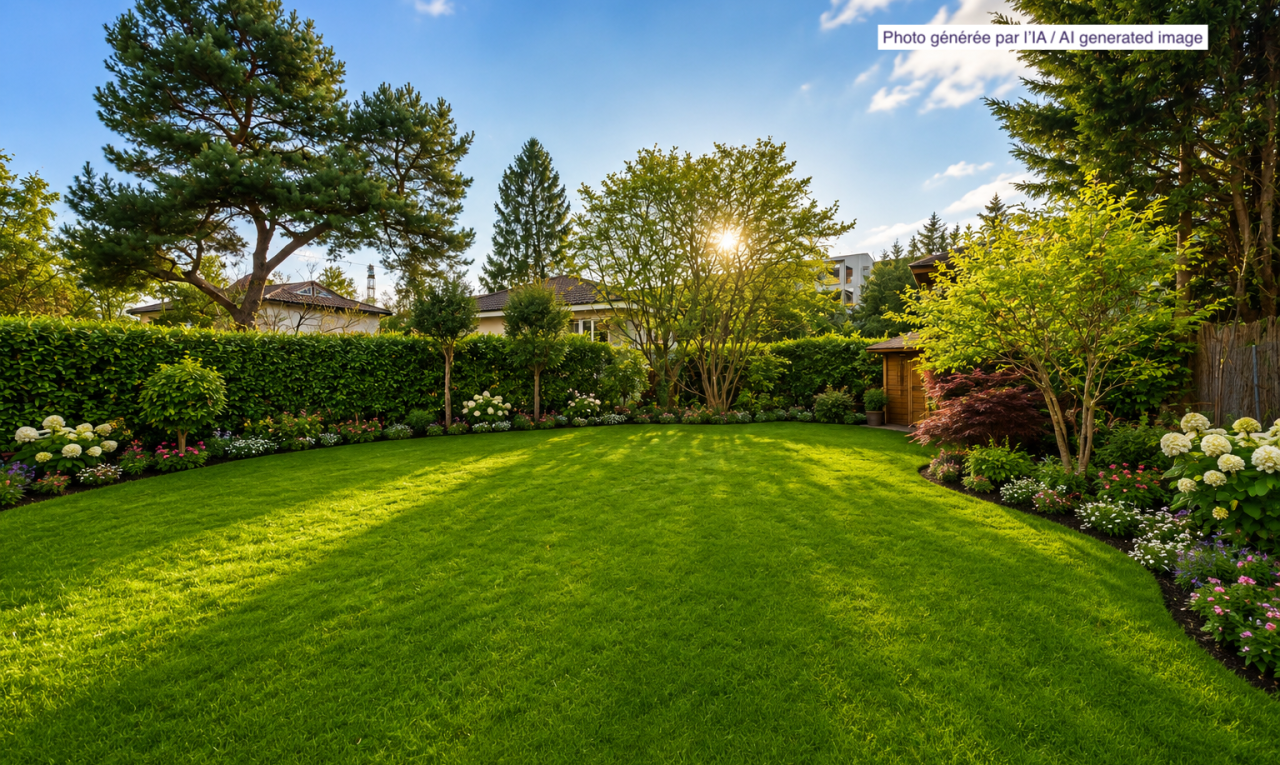 jardin avec from property, clôture, pelouse, et day time