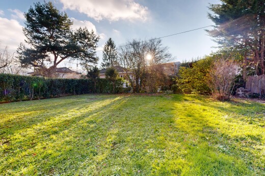 jardin avec pelouse, power lines view, from property, et day time