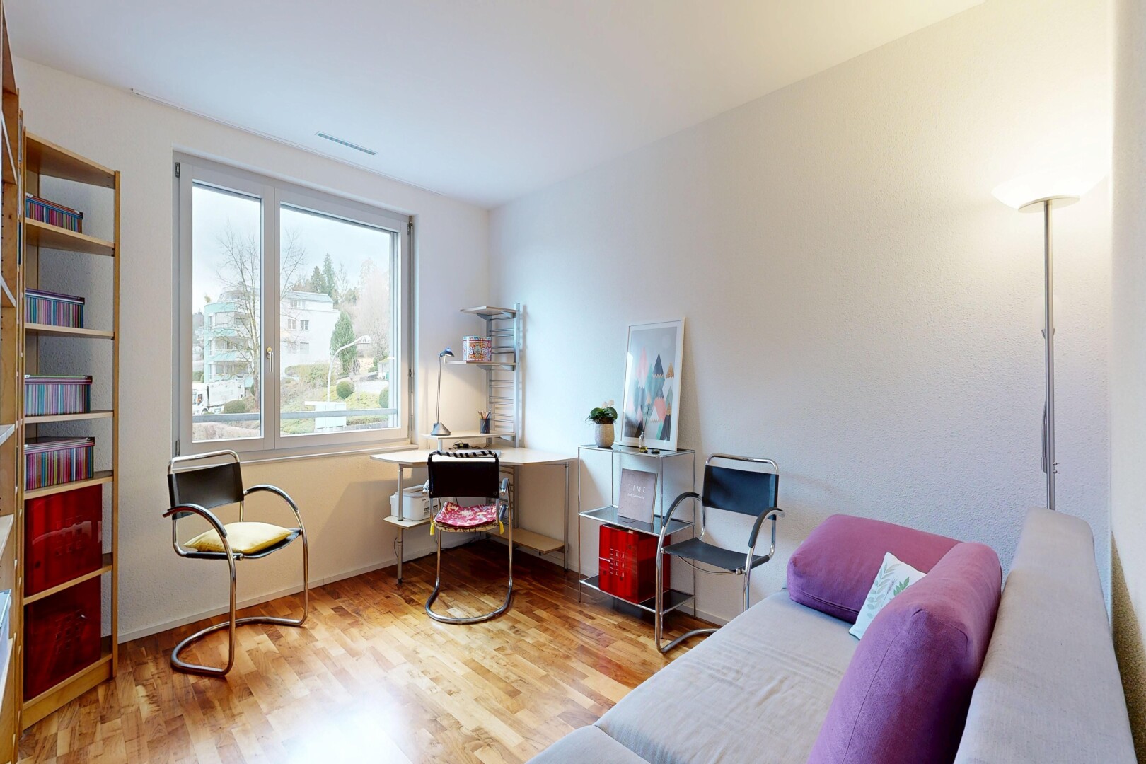 living area featuring light wood-type flooring
