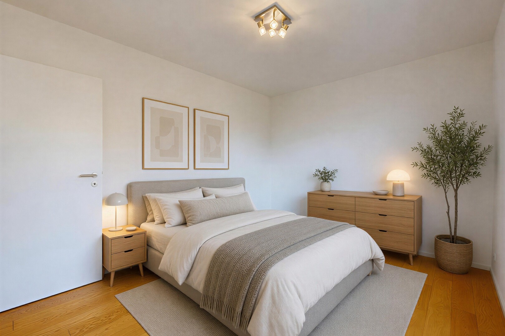 pièce vide avec drywall, cloison sèche, wood finish floor, sol en finition bois, et inside property