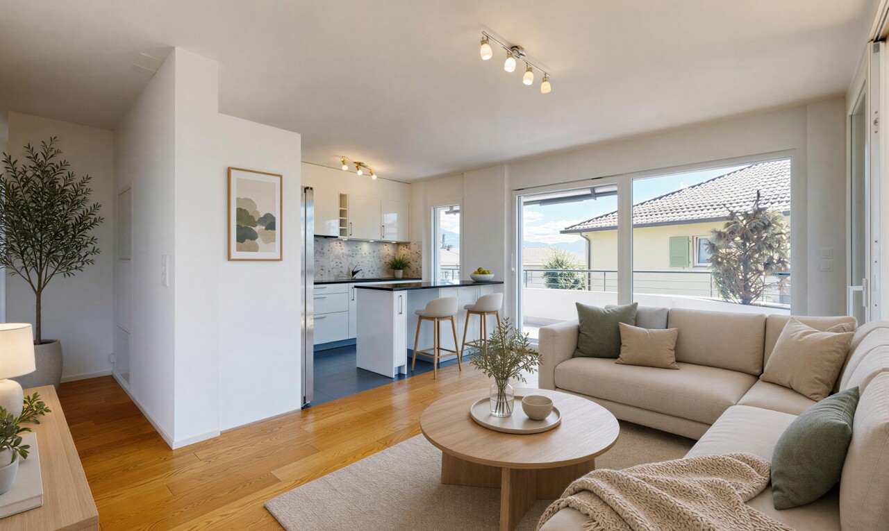 pièce vide avec éclairage sur rail, drywall, cloison sèche, backsplash, et wood finish floor