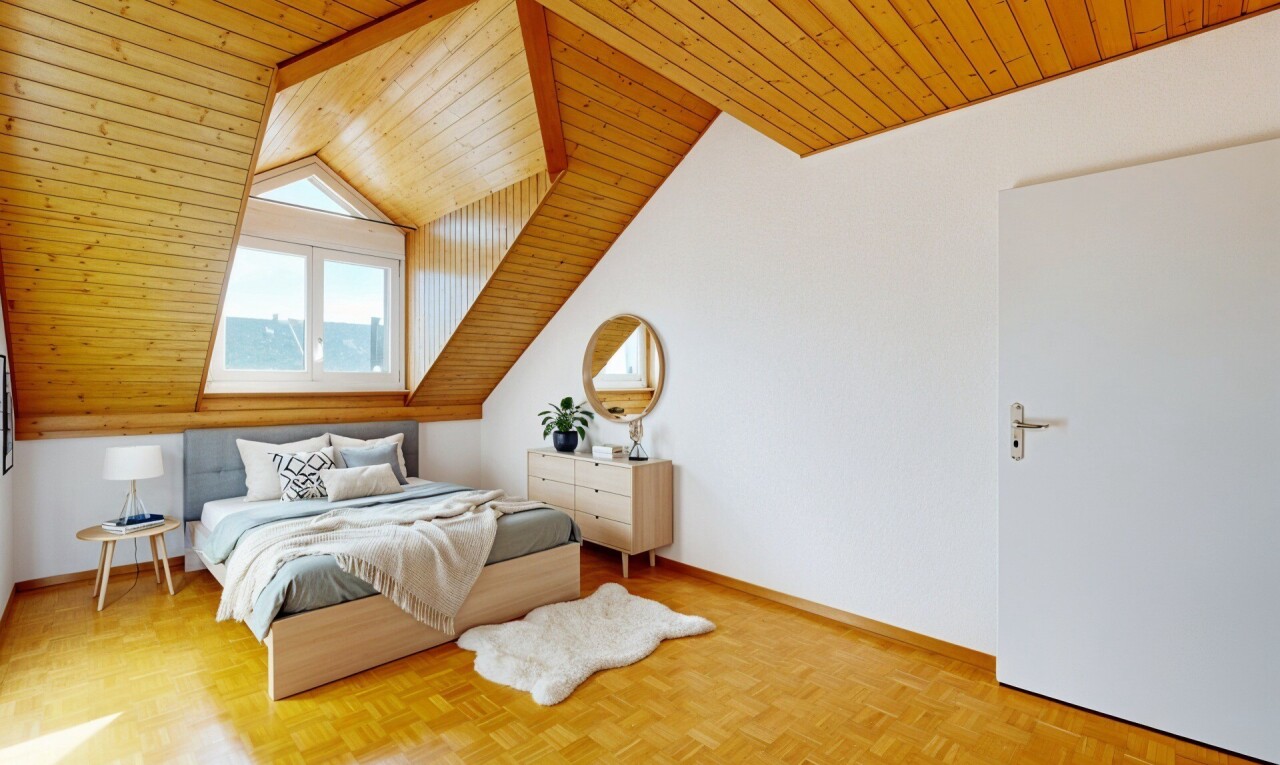 unfurnished room featuring wooden ceiling, parquet floors, and radiator