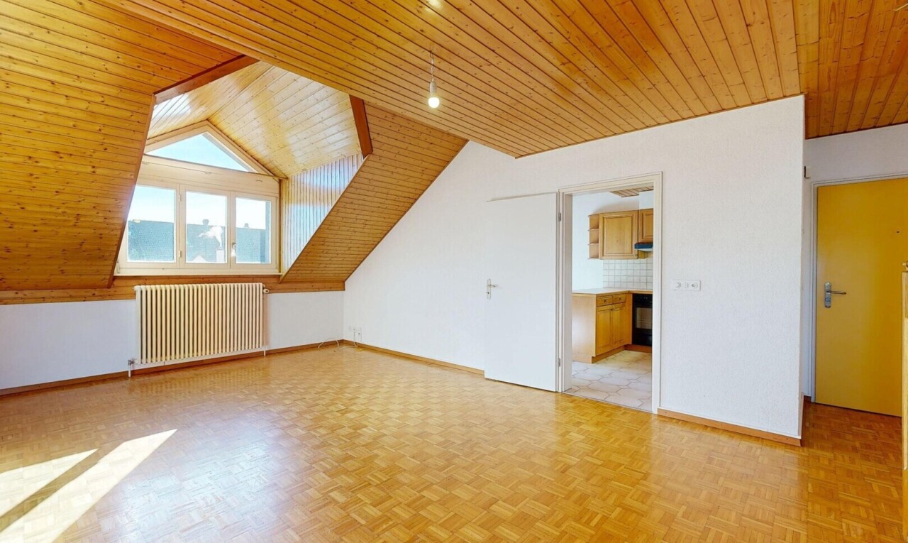 dining space with wooden ceiling, radiator heating unit, and parquet flooring