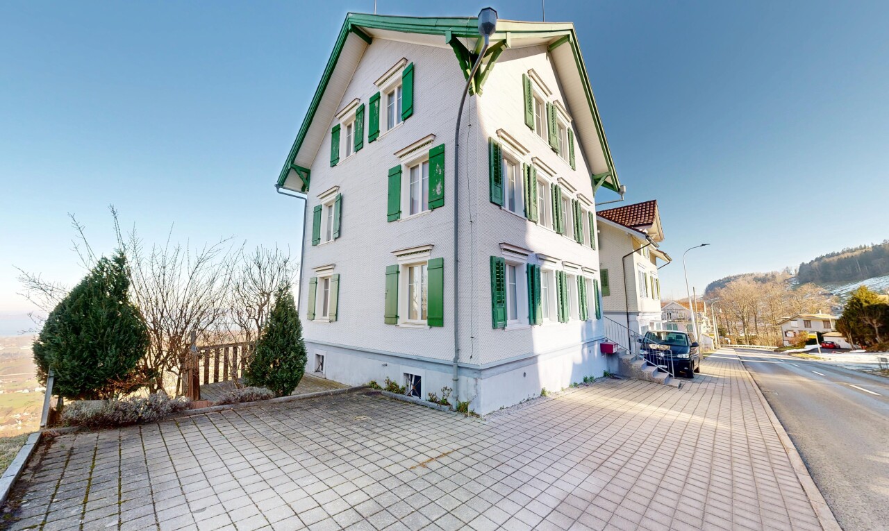 außenansicht mit kriechkeller, property visible, day time, und zaun