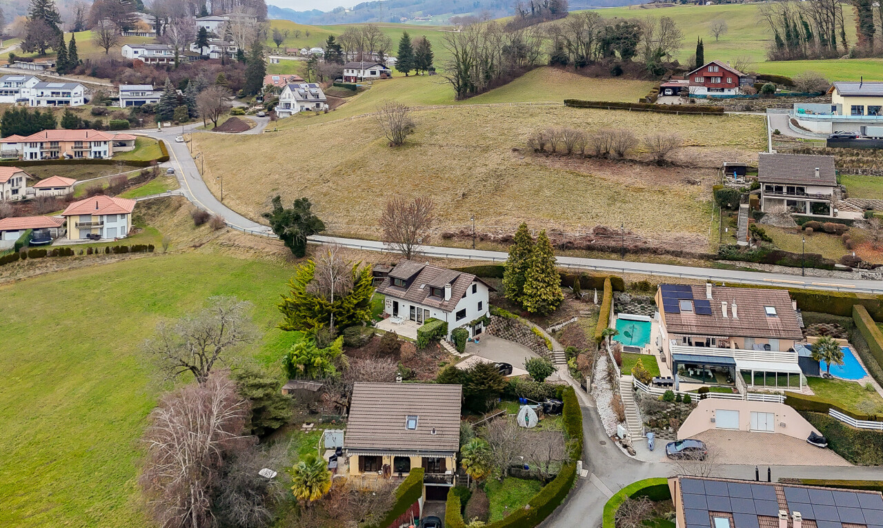 vue sur la montagne avec aerial view