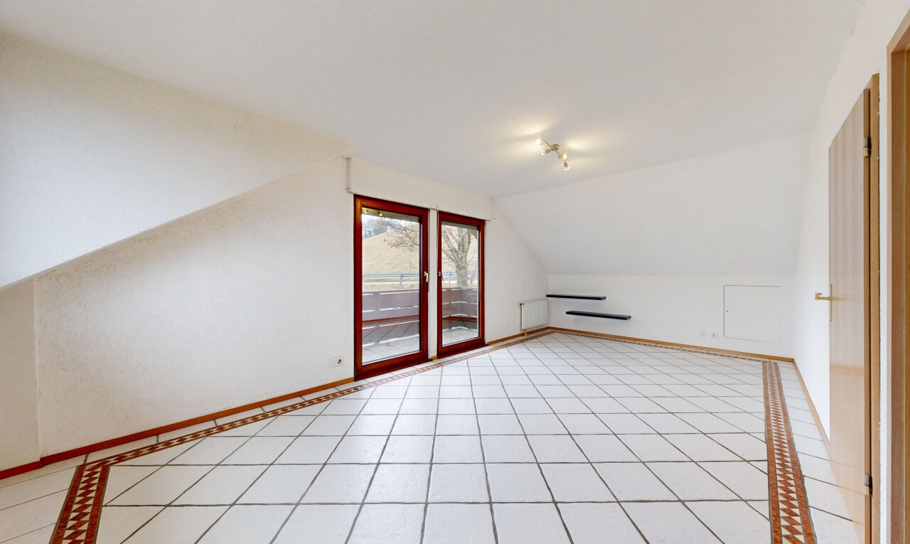 pièce vide avec plafond voûté, vaulted ceiling, pièce supplémentaire, inside property, et cloison sèche