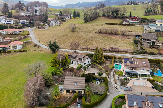 vue sur la montagne avec aerial view