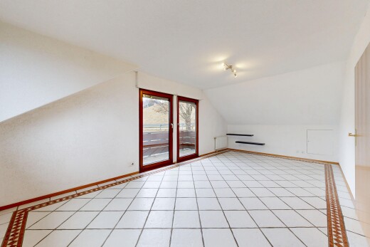 pièce vide avec plafond voûté, vaulted ceiling, pièce supplémentaire, inside property, et cloison sèche