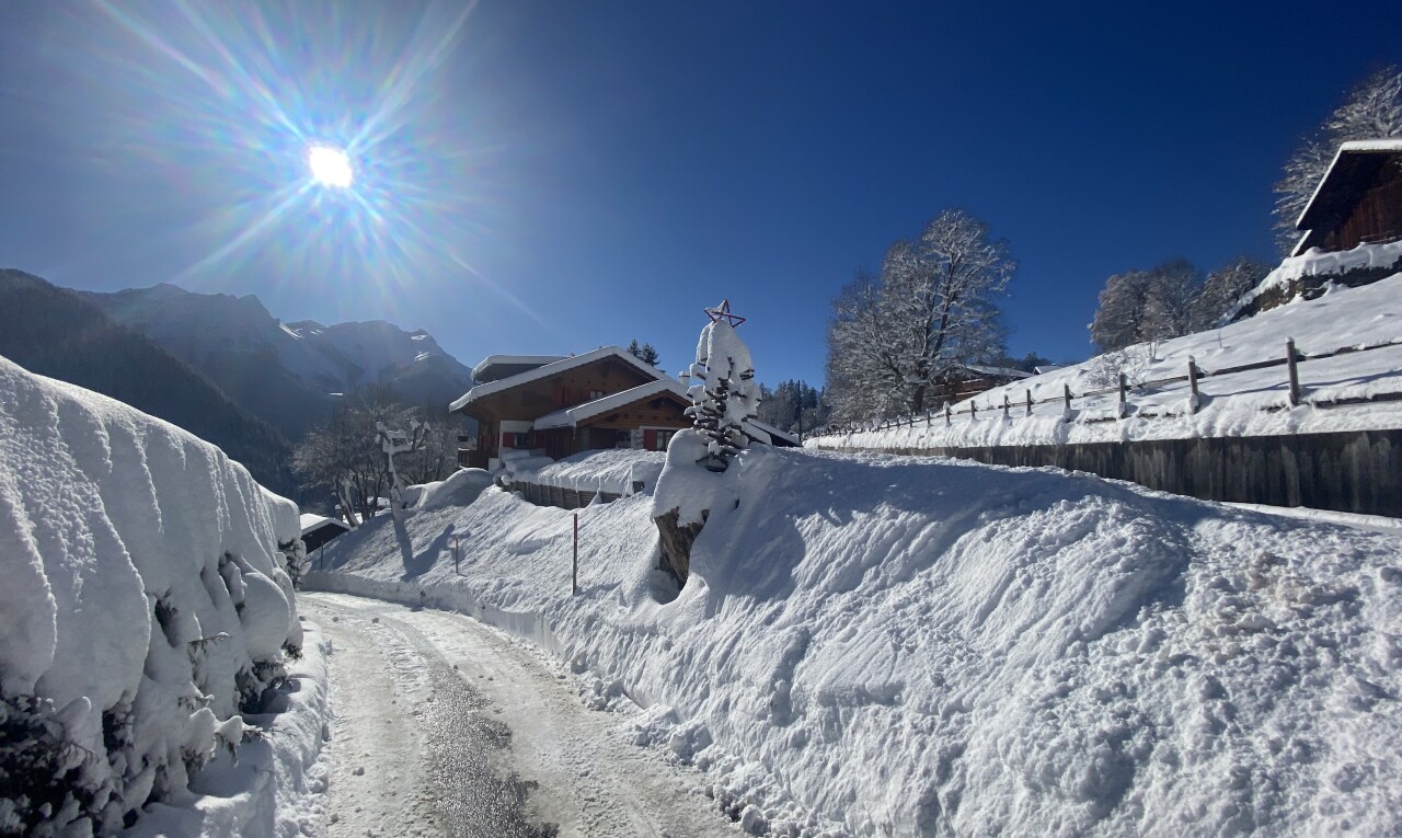 vue sur la montagne avec snow et property visible