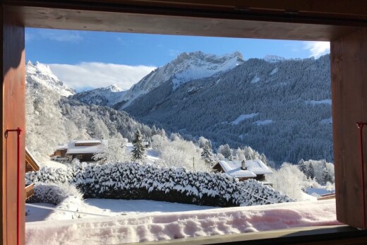 vue sur la montagne avec day time, vue sur la montagne, mountain view, et snow