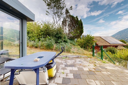terrasse mit tor, terrasse, blick auf die berge, mountain view, und from property