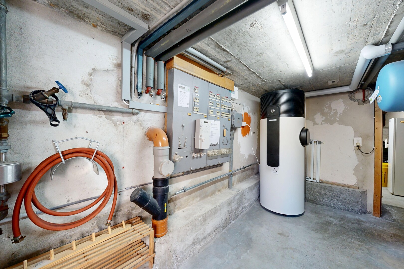 interior space with water heater