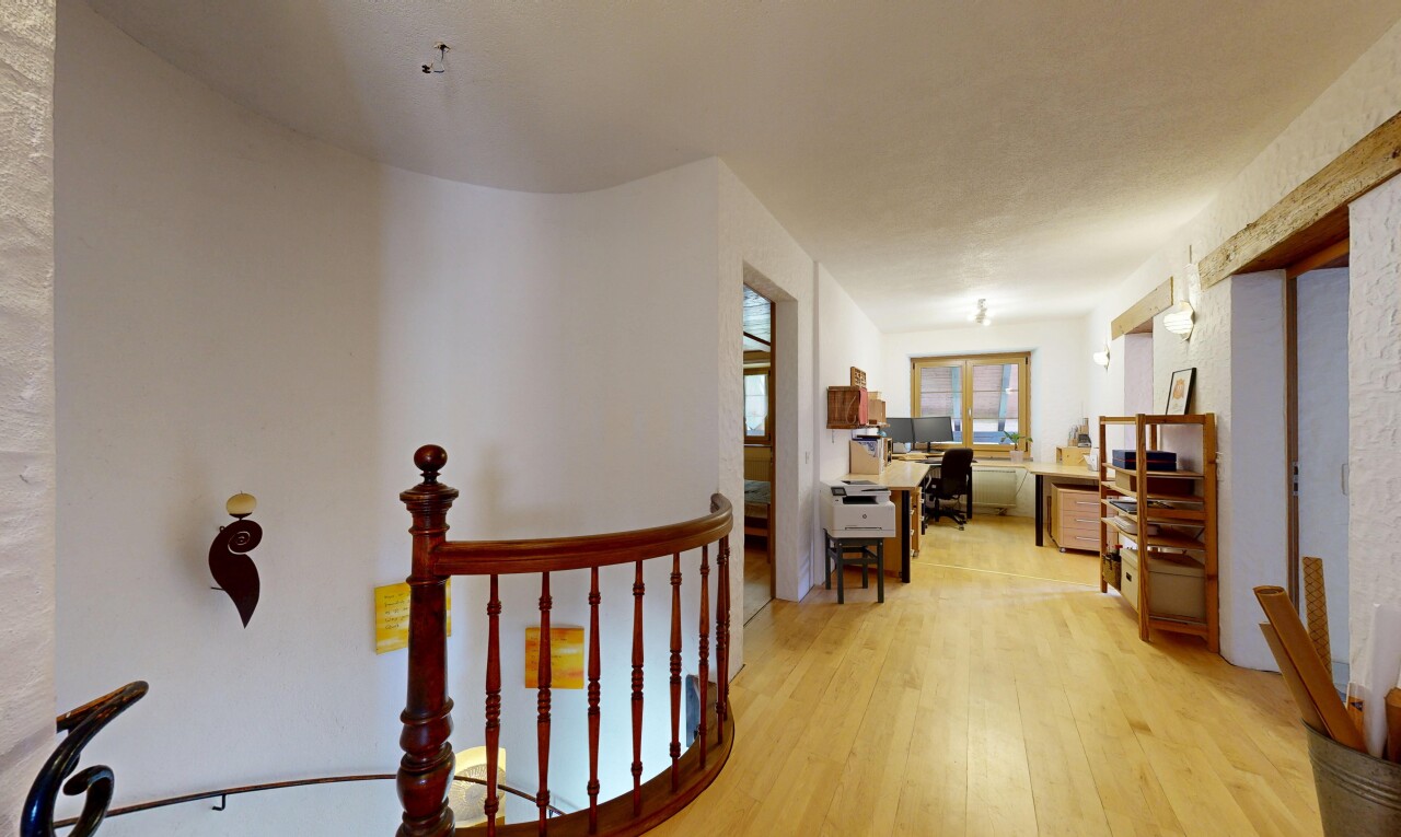 office featuring light wood-style flooring