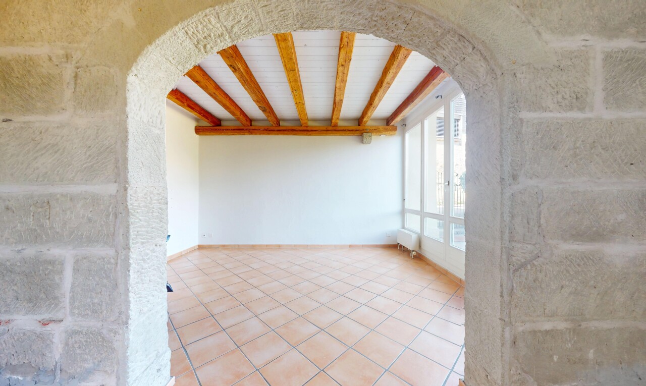 terrasse mit französische türen und inside property
