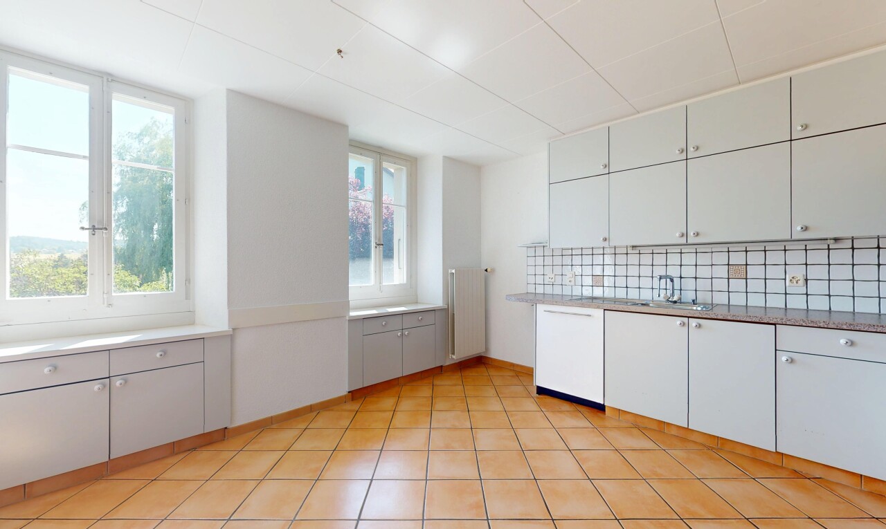 küche mit kühler, geschirrspülmaschine, inside property, waschbecken, und natürliches licht