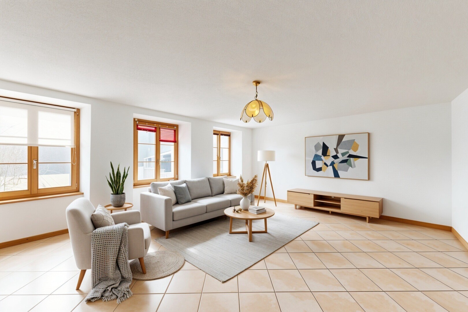 wohnzimmer mit inside property, baseboards wall, sockelleisten, drywall, und gipskartonwand