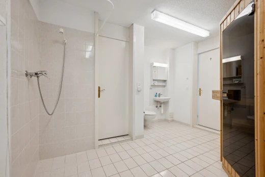 bad mit toilette, komplettes badezimmer, dusche, light floor, und inside property