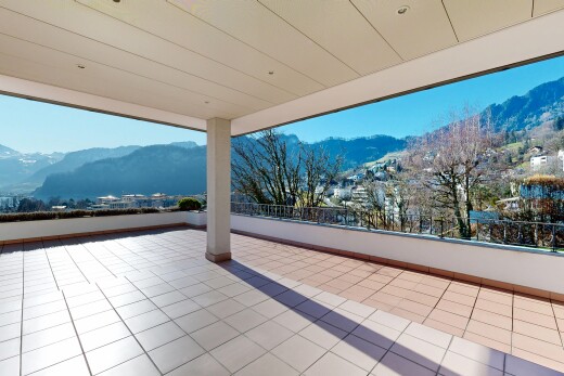 terrasse mit terrasse, blick auf die berge, mountain view, from property, und day time