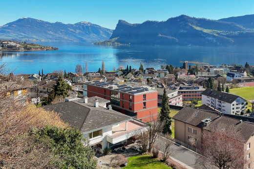 blick auf die berge mit blick auf die berge, mountain view, day time, seesicht, und water view