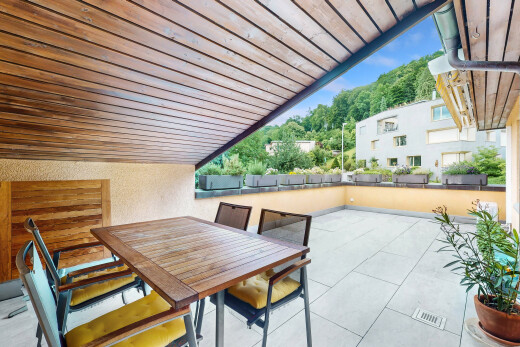 terrasse mit day time, from property, und grill