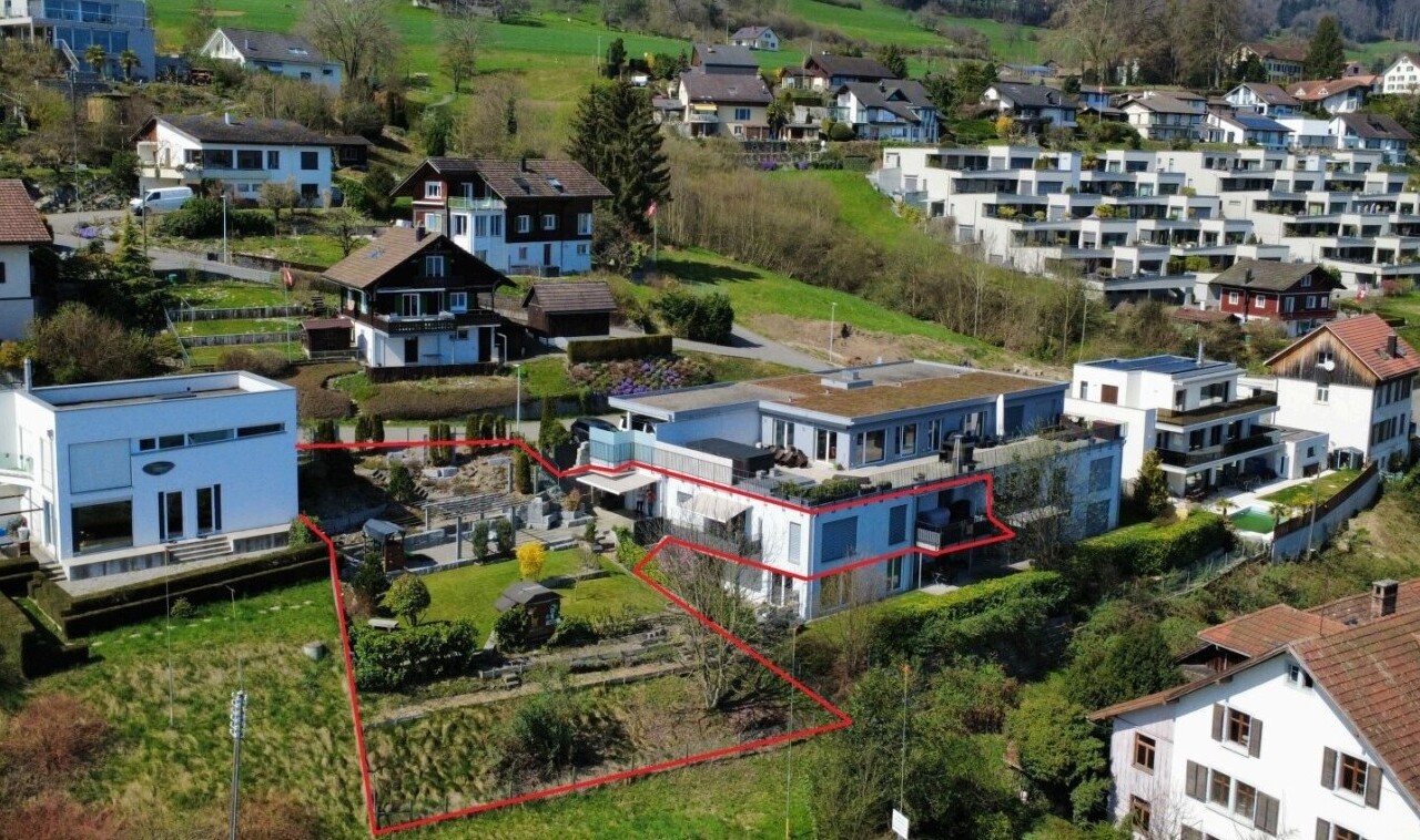 lage auf der karte mit property lines