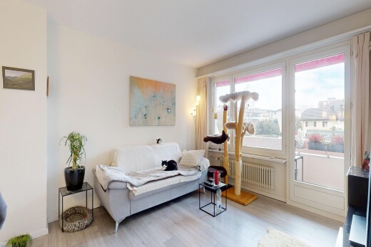 wohnzimmer mit natürliches licht, natural light, holzfußboden, wood finish floor, und inside property