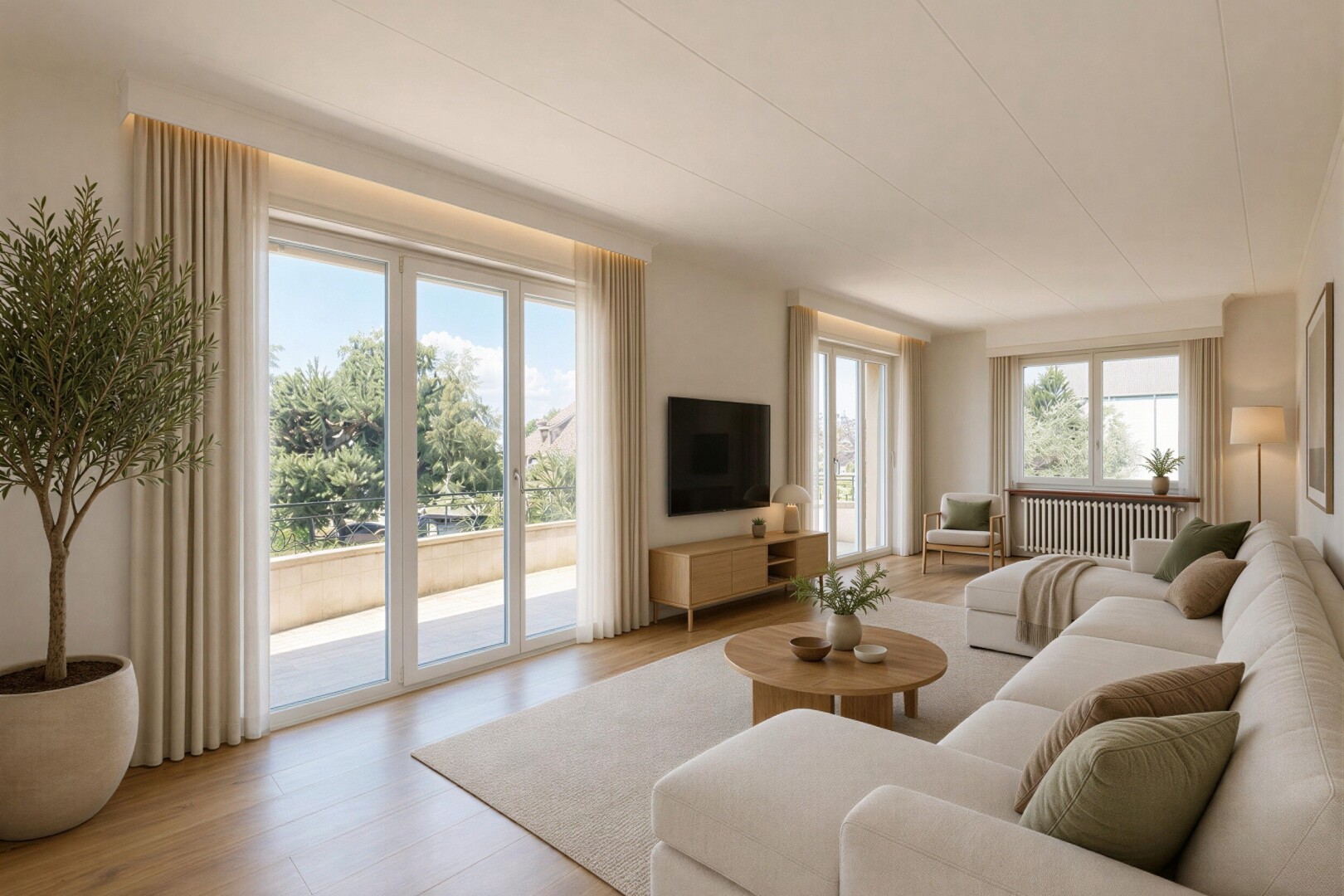 leerer raum mit holzfußboden, wood finish floor, inside property, natürliches licht, und natural light