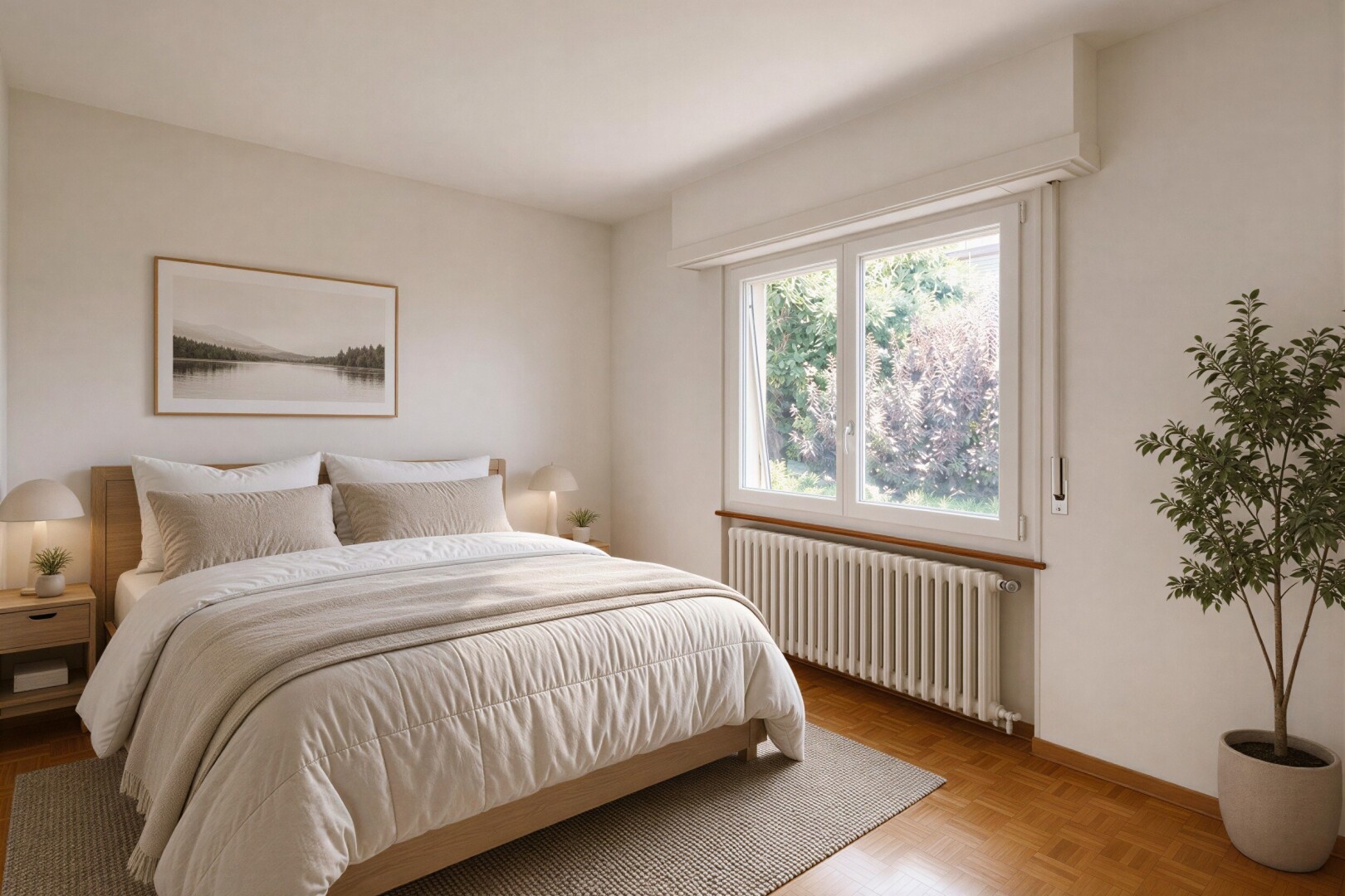 leerer raum mit kühler, gipskartonwand, drywall, natürliches licht, und natural light