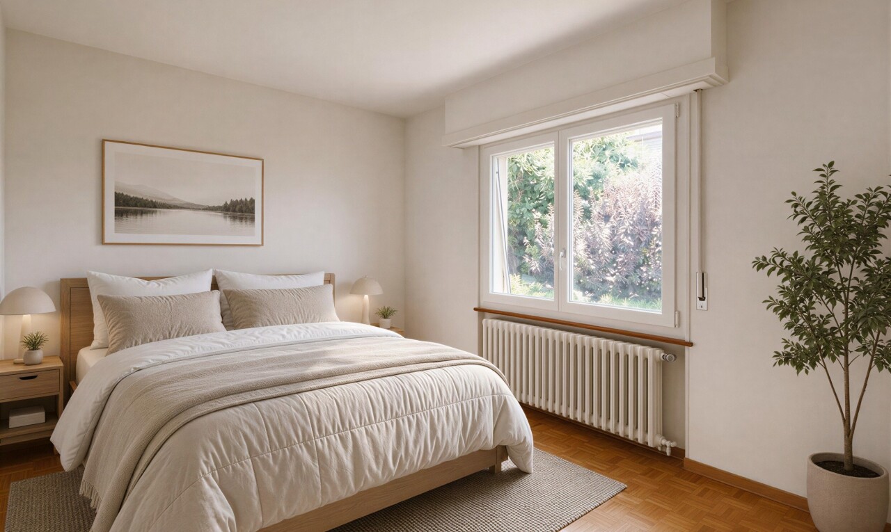 leerer raum mit kühler, gipskartonwand, drywall, natürliches licht, und natural light