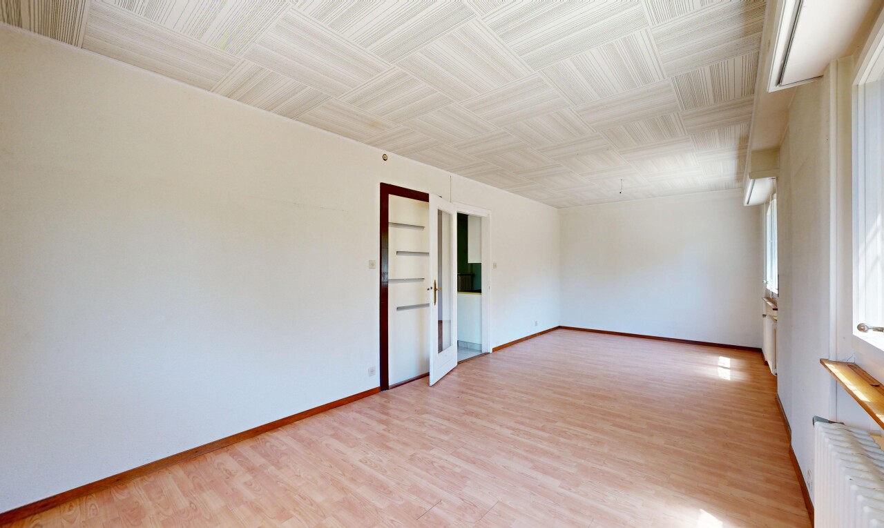 leerer raum mit holzfußboden, wood finish floor, inside property, gipskartonwand, und drywall