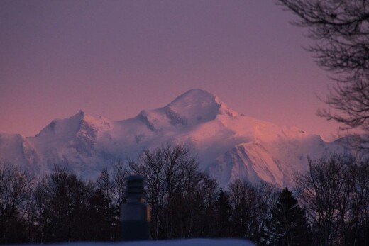 blick auf die berge mit blick auf die berge, mountain view, und dusk