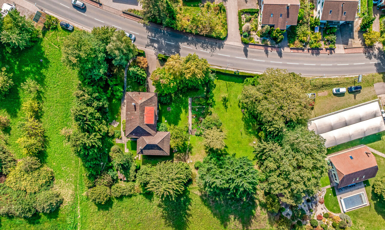 garten mit aerial view