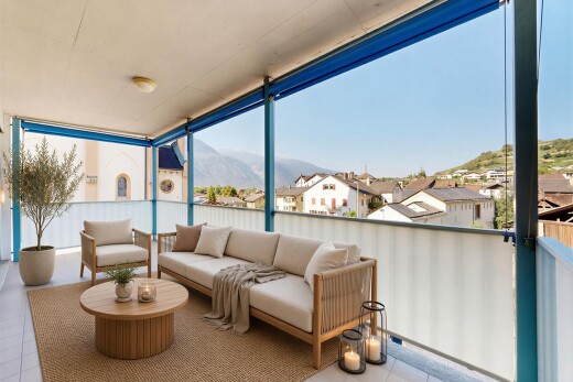 terrasse mit blick auf die berge, mountain view, day time, wohngebietblick, und residential view