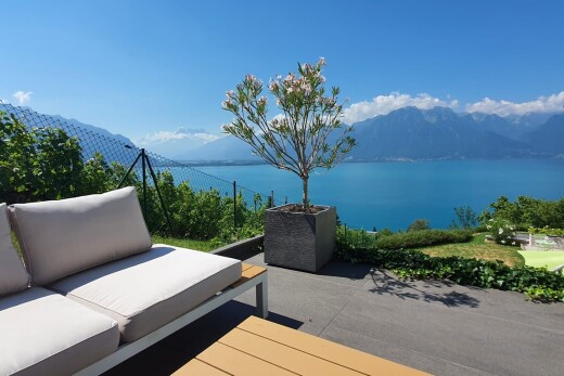 terrasse avec water view, vue sur l'eau, day time, from property, et mountain view