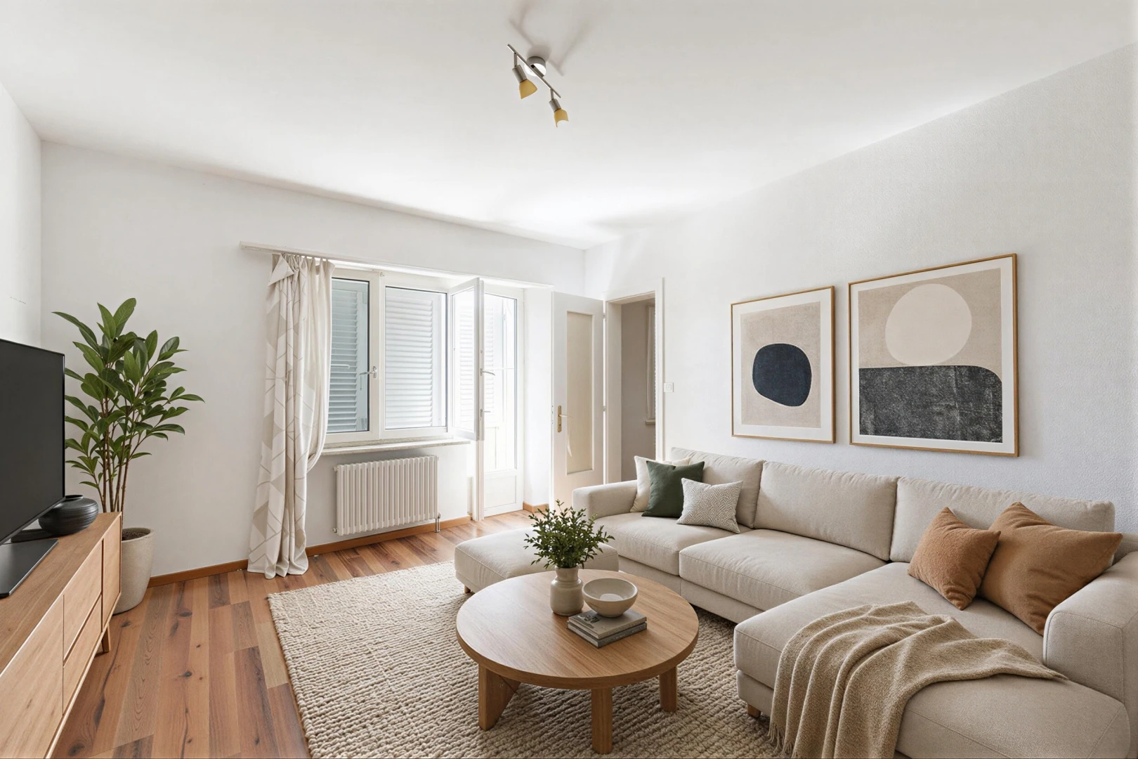 pièce vide avec radiateur, drywall, cloison sèche, baseboards wall, et plinthes murales