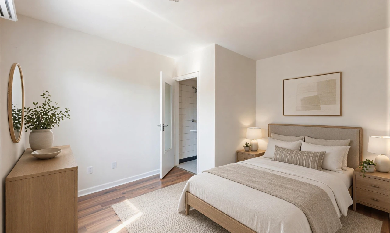pièce vide avec drywall, cloison sèche, baseboards wall, plinthes murales, et wood finish floor