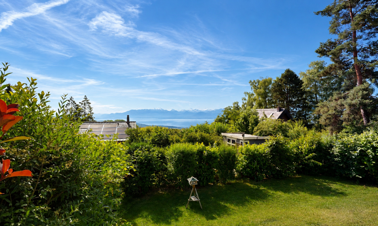 jardin avec pelouse, day time, et from property